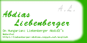 abdias liebenberger business card